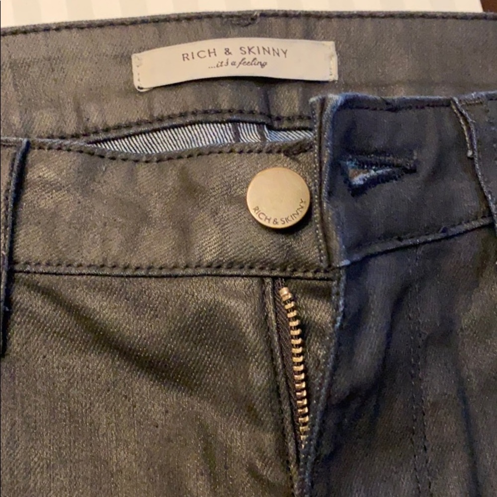 Rich & Skinny coated jeans size 27 skinny jeans